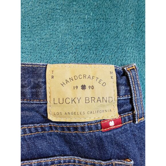 Lucky Brand Jeans Sz 42x32 Mens Blue Pants Stretch 429 Classic Striaght Dark - Picture 13 of 14